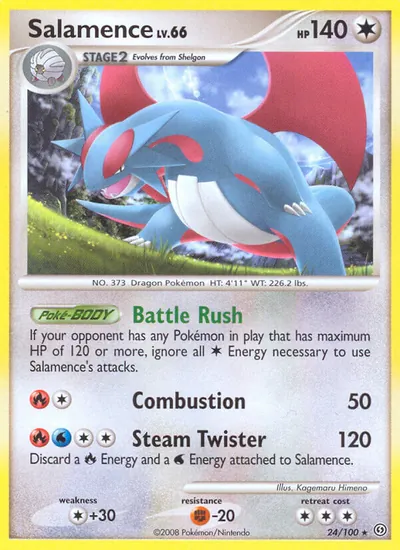 Salamence - Stormfront - ilustração de Kagemaru Himeno