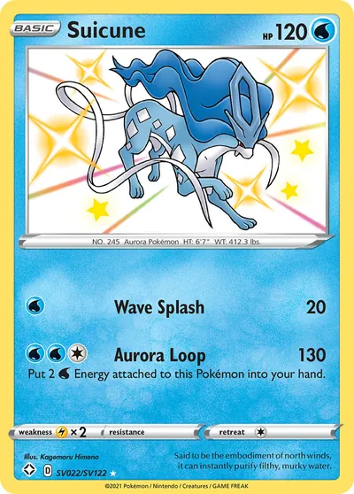 Suicune - Destinos Brilhantes - ilustração de Kagemaru Himeno