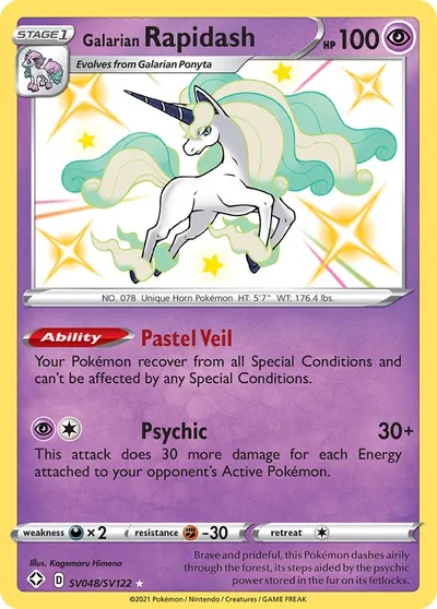 Galarian Rapidash - Destinos Brilhantes - ilustração de Kagemaru Himeno