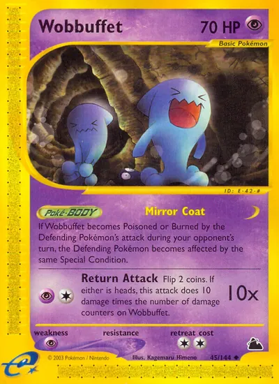 Wobbuffet - Skyridge - ilustração de Kagemaru Himeno