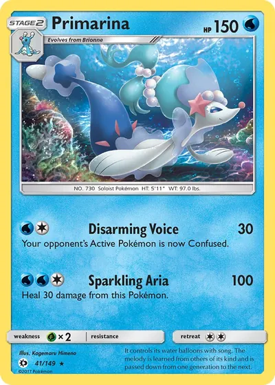 Primarina - Sol e Lua - ilustração de Kagemaru Himeno