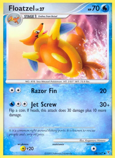 Floatzel - Supreme Victors - ilustração de Kagemaru Himeno