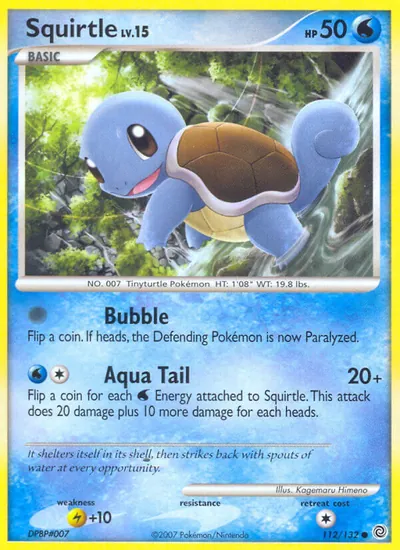 Squirtle - Maravilhas Secretas - ilustração de Kagemaru Himeno