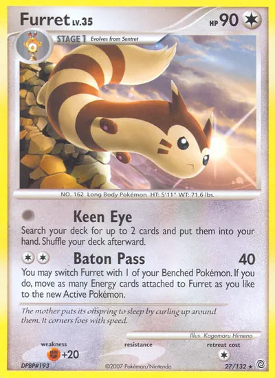 Furret - Maravilhas Secretas - ilustração de Kagemaru Himeno