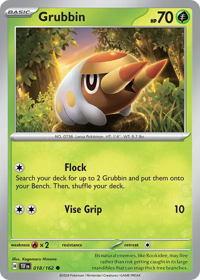Grubbin - Forças Temporais - ilustração de Kagemaru Himeno