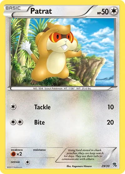 Patrat - Black & White Trainer Kit: Zoroark - ilustração de Kagemaru Himeno