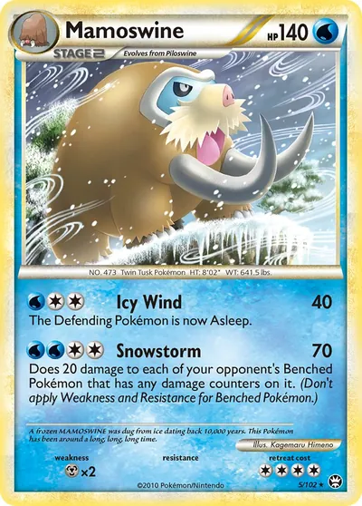 Mamoswine - Triunfante - ilustração de Kagemaru Himeno