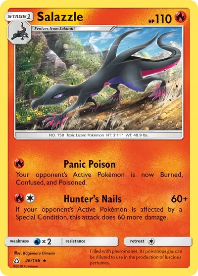 Salazzle - Ultraprisma - ilustração de Kagemaru Himeno