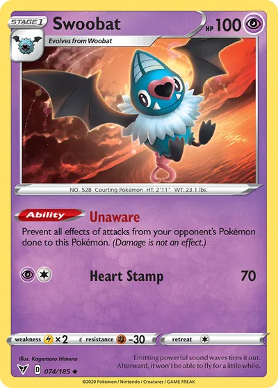 Swoobat - Voltagem Vívida - ilustração de Kagemaru Himeno
