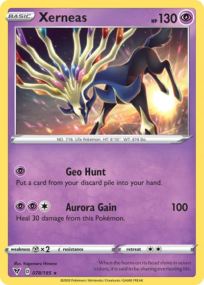 Xerneas - Voltagem Vívida - ilustração de Kagemaru Himeno