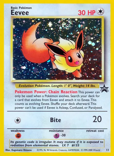 Eevee - Promos Black Star (Wizards) - ilustração de Kagemaru Himeno