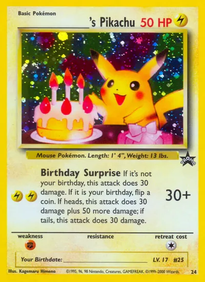 _____’s Pikachu - Promos Black Star (Wizards) - ilustração de Kagemaru Himeno