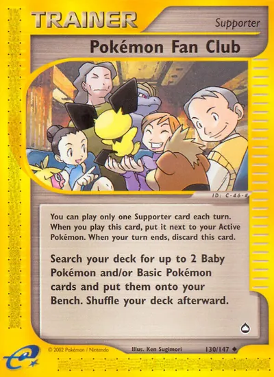 Fã Clube Pokémon - Aquapolis - ilustração de Ken Sugimori