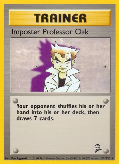 Professor Carvalho Impostor - Base Set 2 - ilustração de Ken Sugimori