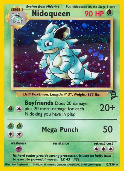 Nidoqueen - Base Set 2 - ilustração de Ken Sugimori