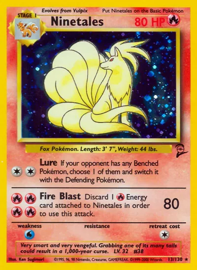 Ninetales - Base Set 2 - ilustração de Ken Sugimori