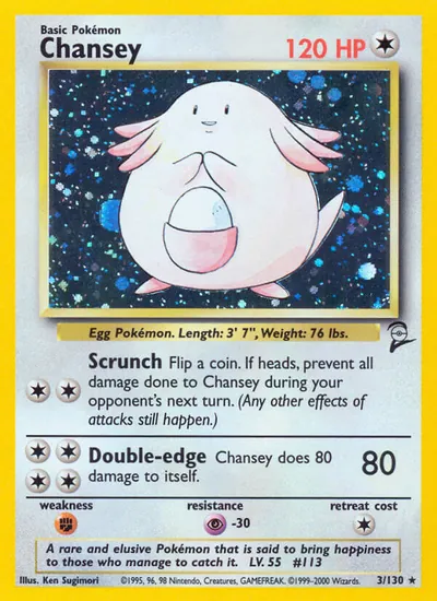 Chansey - Base Set 2 - ilustração de Ken Sugimori