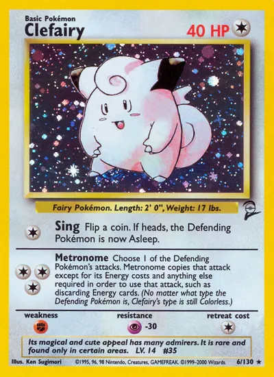 Clefairy - Base Set 2 - ilustração de Ken Sugimori