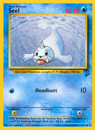 Seel - Base Set 2 - ilustração de Ken Sugimori