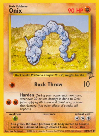Onix - Base Set 2 - ilustração de Ken Sugimori