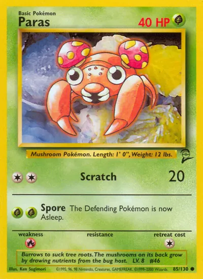 Paras - Base Set 2 - ilustração de Ken Sugimori