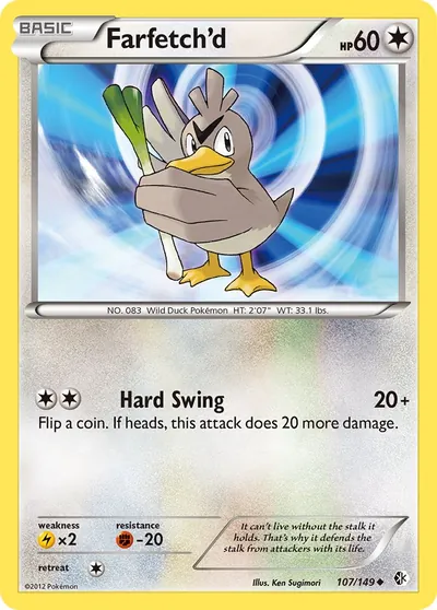Farfetch'd - Fronteiras Cruzadas - ilustração de Ken Sugimori