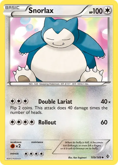 Snorlax - Fronteiras Cruzadas - ilustração de Ken Sugimori