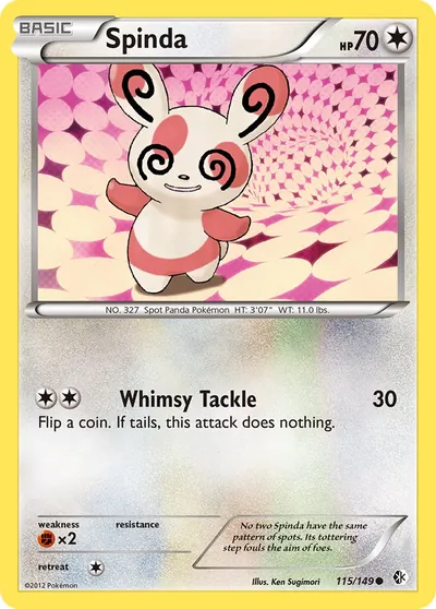 Spinda - Fronteiras Cruzadas - ilustração de Ken Sugimori