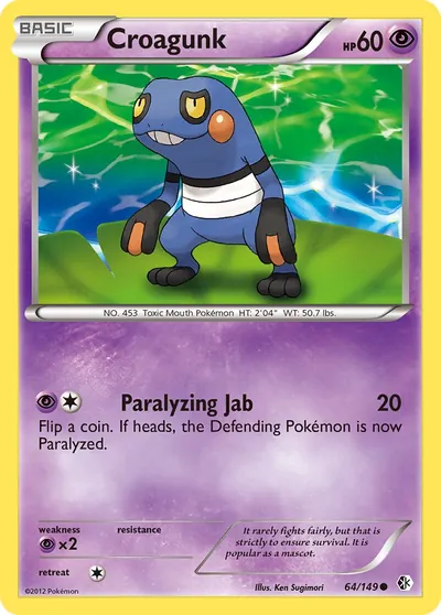 Croagunk - Fronteiras Cruzadas - ilustração de Ken Sugimori