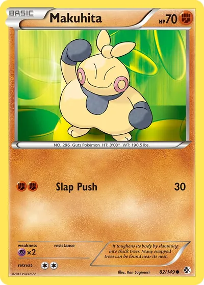 Makuhita - Fronteiras Cruzadas - ilustração de Ken Sugimori