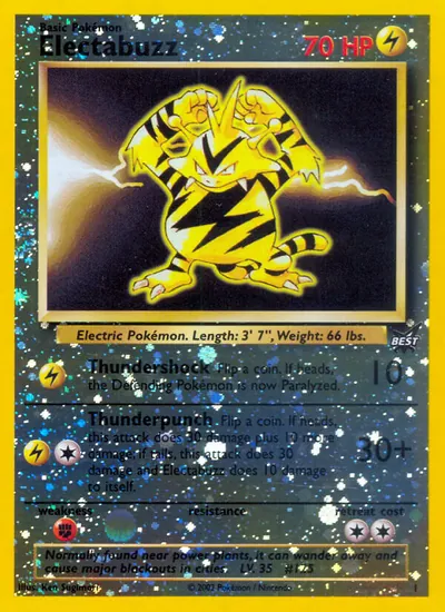 Electabuzz - Best of Game - ilustração de Ken Sugimori