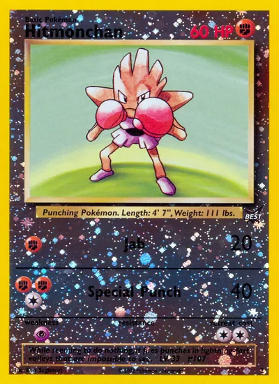 Hitmonchan - Best of Game - ilustração de Ken Sugimori
