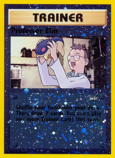 Professor Elm - Best of Game - ilustração de Ken Sugimori