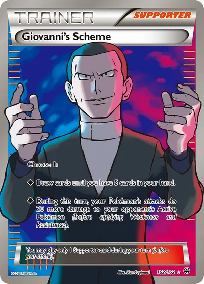 Esquema do Giovanni - Turbo Revolução - ilustração de Ken Sugimori