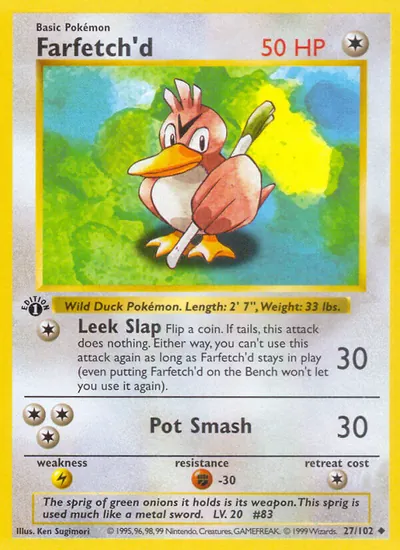 Farfetch'd - Coleção Básica - ilustração de Ken Sugimori