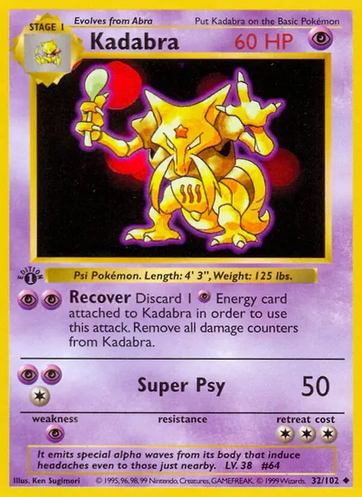 Kadabra - Coleção Básica - ilustração de Ken Sugimori
