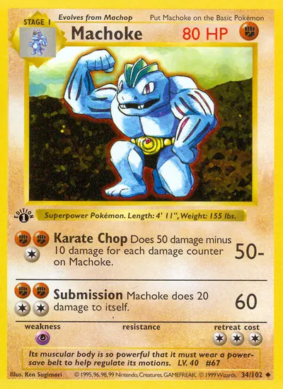 Machoke - Coleção Básica - ilustração de Ken Sugimori