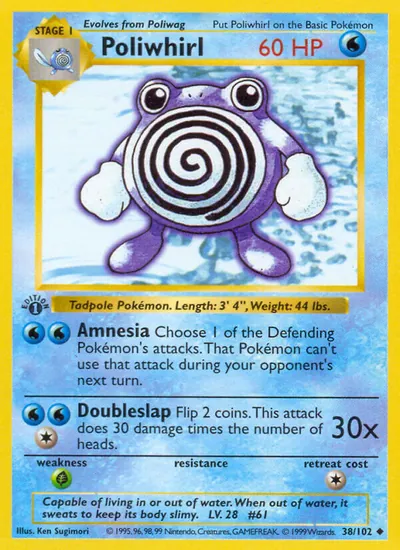 Poliwhirl - Coleção Básica - ilustração de Ken Sugimori