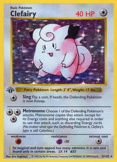 Clefairy - Coleção Básica - ilustração de Ken Sugimori