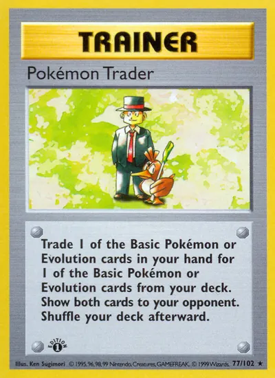 Pokémon Trader - Coleção Básica - ilustração de Ken Sugimori