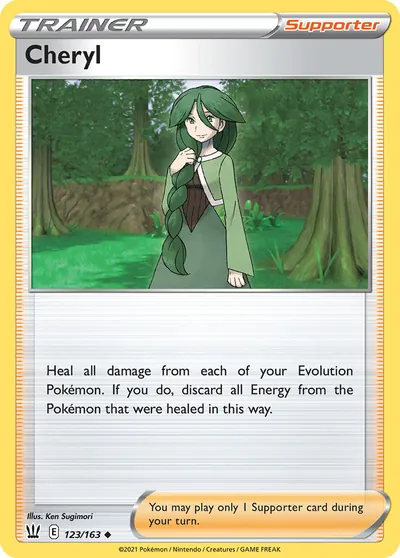 Cheryl - Estilos de Batalha - ilustração de Ken Sugimori