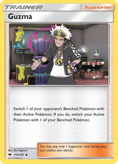 Guzma - Sombras Ardentes - ilustração de Ken Sugimori