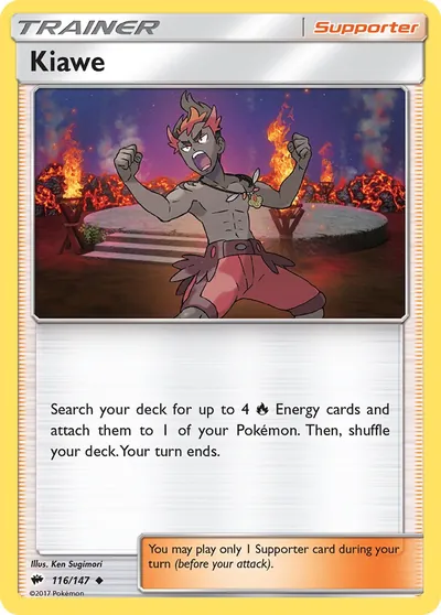 Kiawe - Sombras Ardentes - ilustração de Ken Sugimori