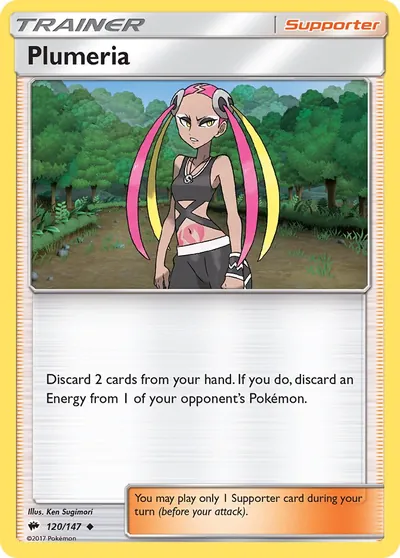 Plumeria - Sombras Ardentes - ilustração de Ken Sugimori