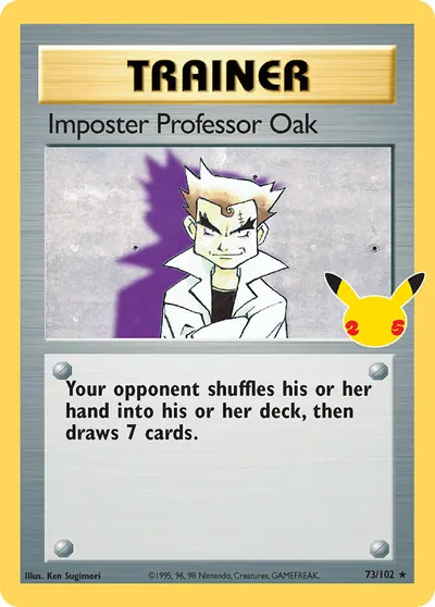 Imposter Professor Oak - Celebrações - ilustração de Ken Sugimori