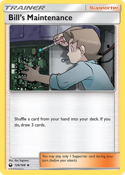 Manutenção do Bill - Tempestade Celestial - ilustração de Ken Sugimori