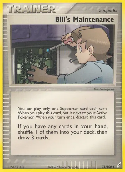 Manutenção do Bill - Crystal Guardians - ilustração de Ken Sugimori