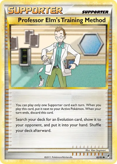 Professor Elm's Training Method - Chamado das Lendas - ilustração de Ken Sugimori