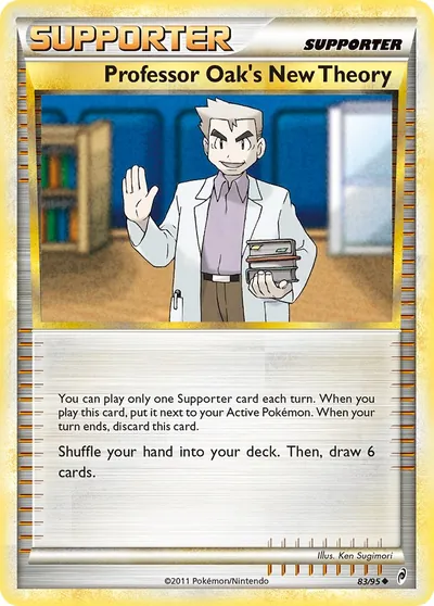 Professor Oak's New Theory - Chamado das Lendas - ilustração de Ken Sugimori