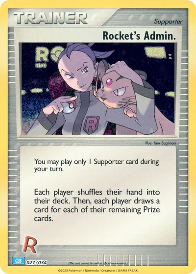 Rocket’s Admin. - Pokémon Trading Card Game Classic: Blastoise - ilustração de Ken Sugimori
